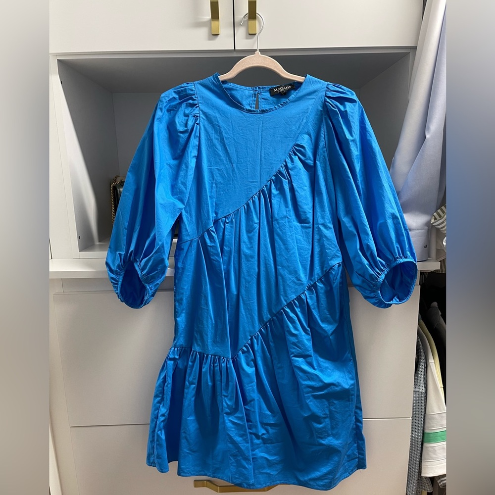 Cerulean Blue puffy dress Small Magari